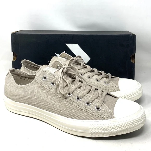 Converse Chuck Taylor OX Sneakers Low Top For Men Egret Canvas Casual 164098F - Picture 2 of 10